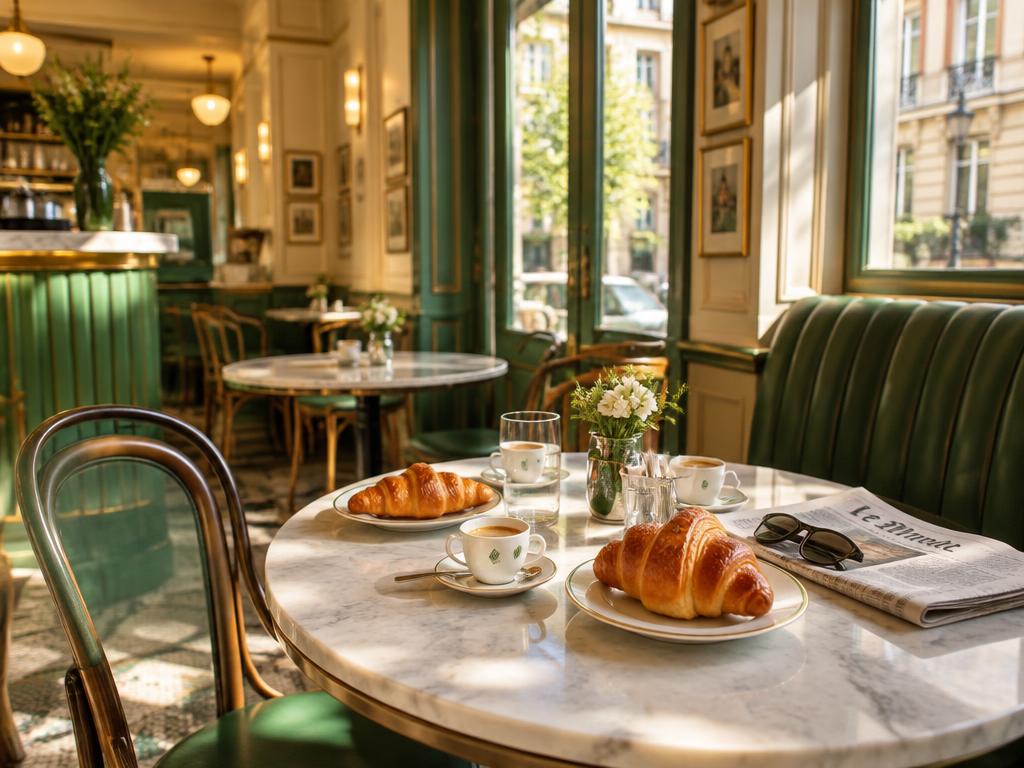 Paris Cafe için hazırlanan kafe iç mekân görseli